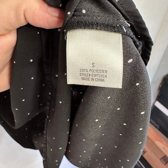 Anthropology Blue Rain black white polka dot cami size small - Picture 6 of 6